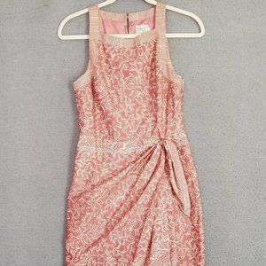 Anthropologie HD in Paris Women's Pink Sleeveless Side Tie Margate Dress